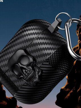 Skull Case Keychain Fits AirPods Pro 2 Hard Shell Protection